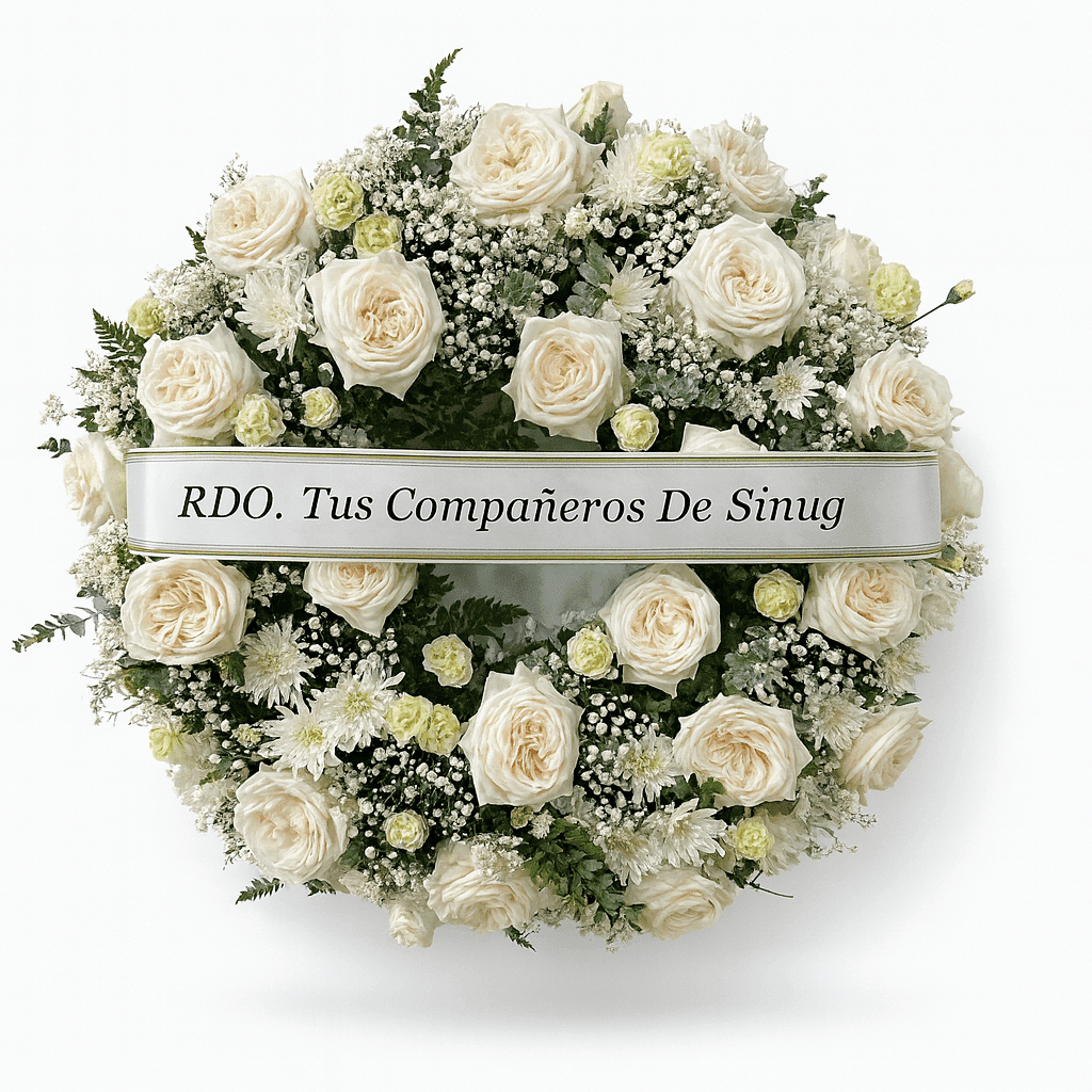 Corona funeraria del florista