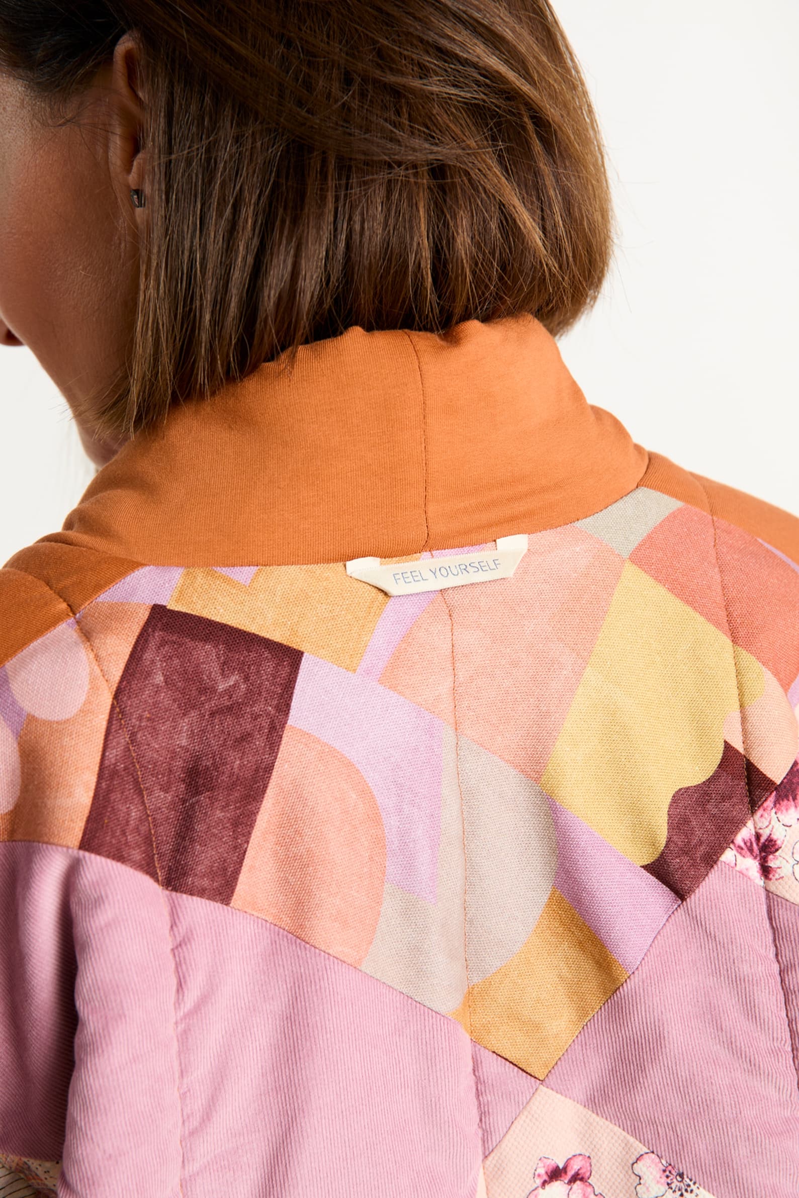 Kimono pikowane dwustronne bursztyn