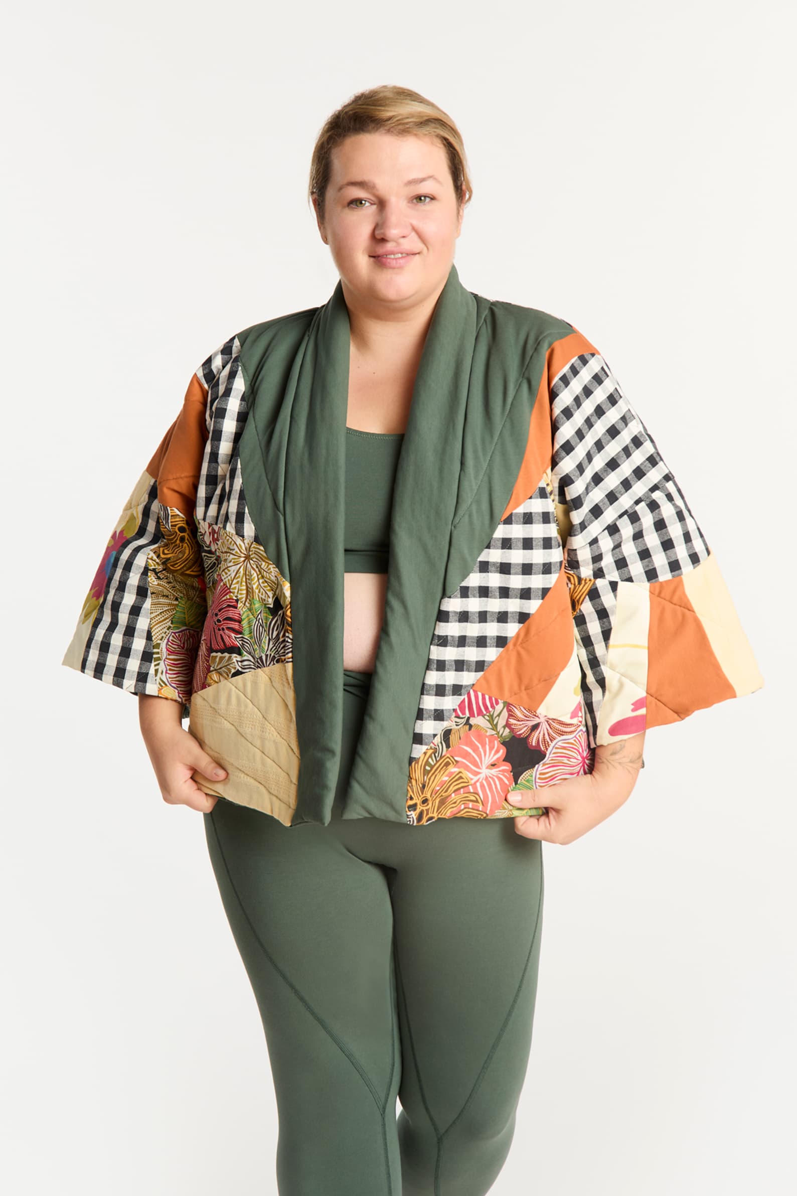 Kimono pikowane dwustronne sosna