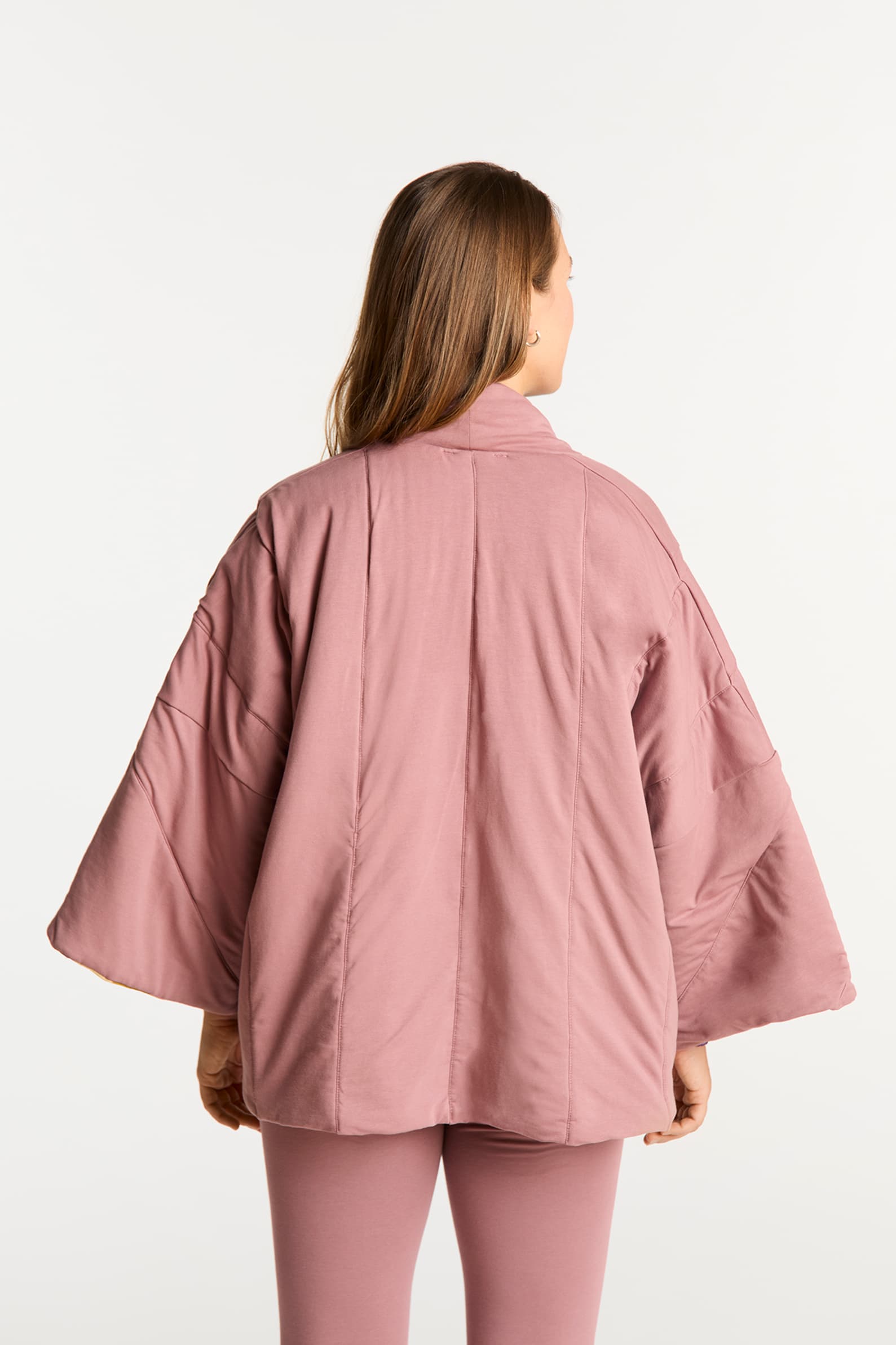 Kimono pikowane dwustronne wrzos