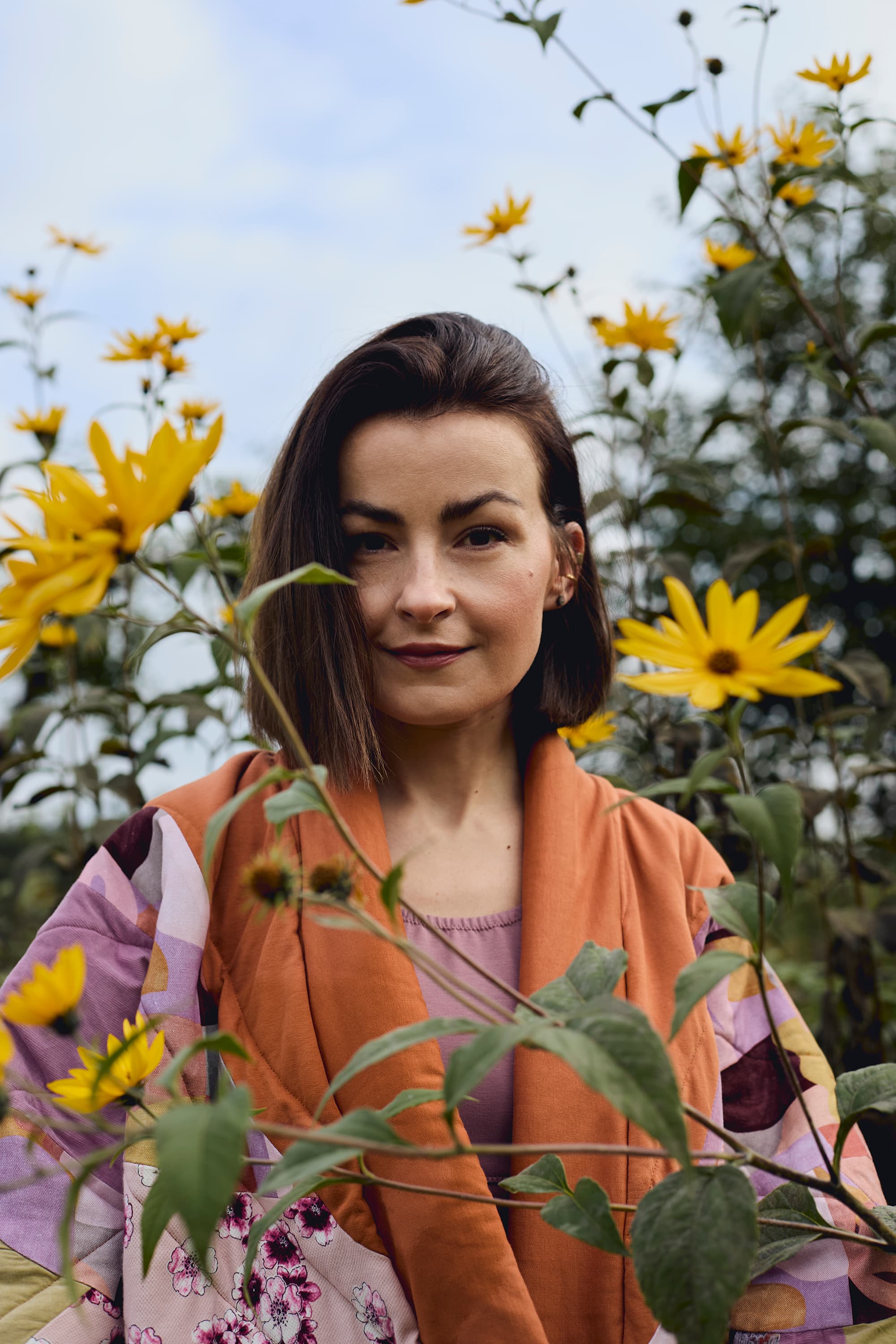 Kimono pikowane dwustronne bursztyn