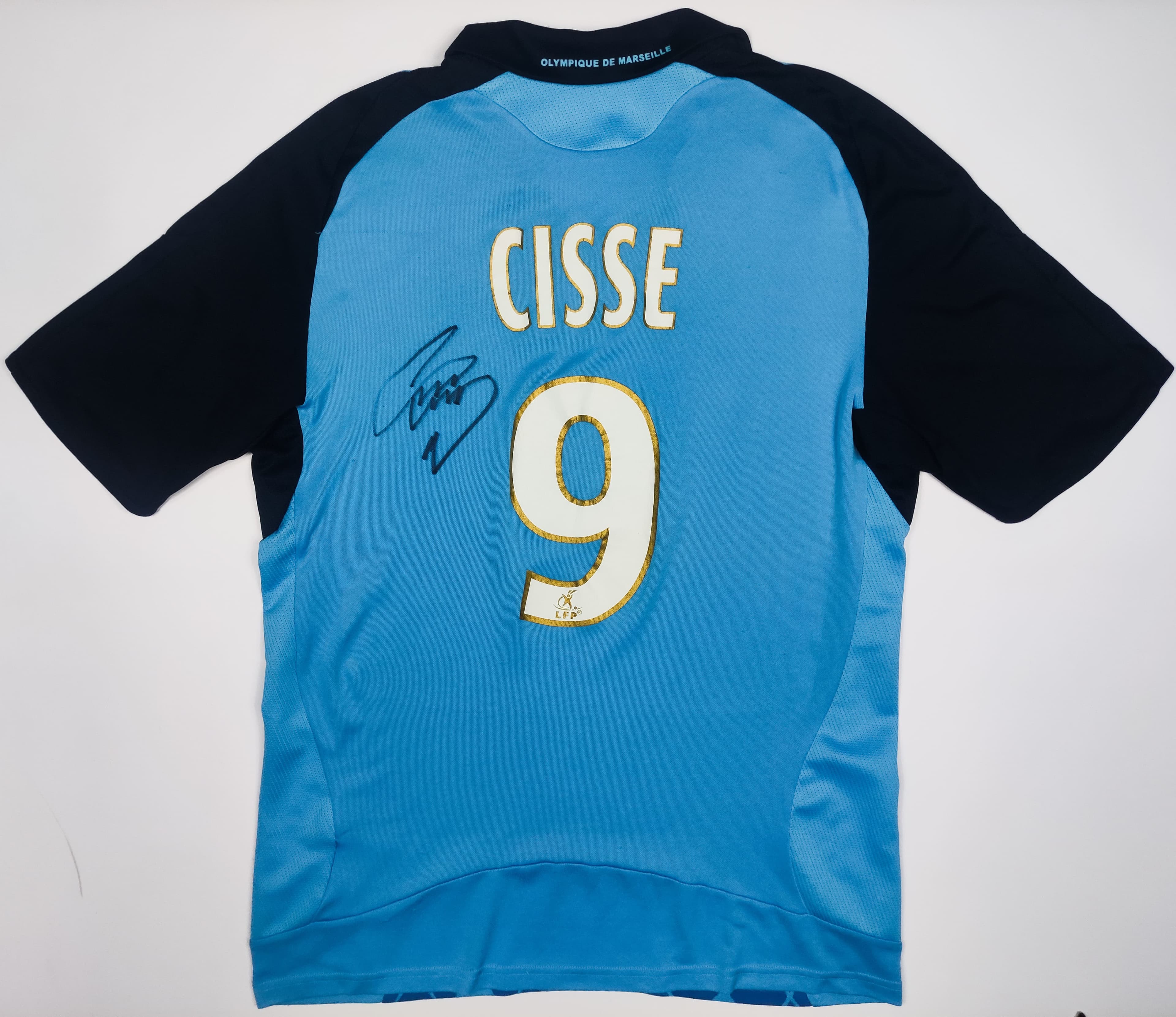 2008-09 Olympique Marseille Home Adidas Cisse #9